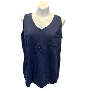 Navy Blue Women's Sleeveless Top